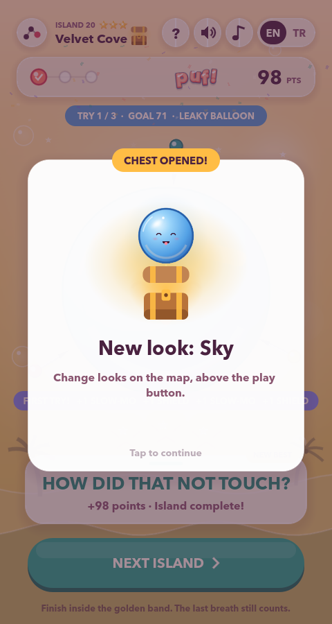 A chest opens